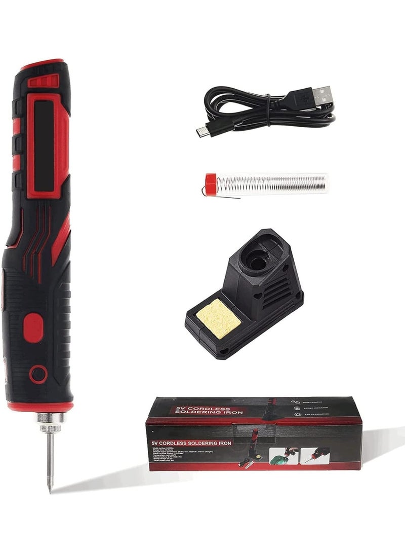 MAKINGTEC Portable Cordless Soldering Iron 1800mAh Rechargeable Soldering Tool Updated with Touch Sensor and LED Spotlight, Professional Safe Wireless Soldering Kit, Your Easy Electronic Welding Tools - Image 1